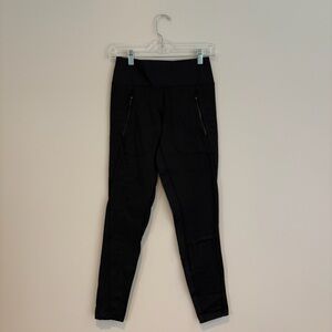 Athleta Black Peak Hybrid Fleece Tights